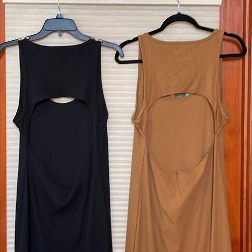Bundle of women’s XXL swimsuit cover-up/dress one black one cognac/caramel NWT - Picture 9 of 11